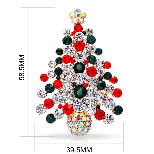 Christmas Tree Brooch - Philip Jones Jewellery