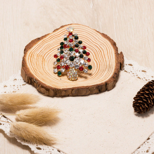 Christmas Tree Brooch - Philip Jones Jewellery