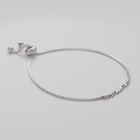 Silver Plated Mum Bracelet Created with Zircondia® Crystals Video