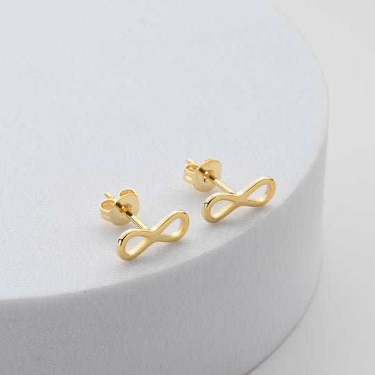 Gold Plated Infinity Stud Earrings Video