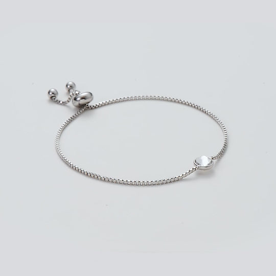 April (Diamond) Birthstone Bracelet Created with Zircondia® Crystals Video