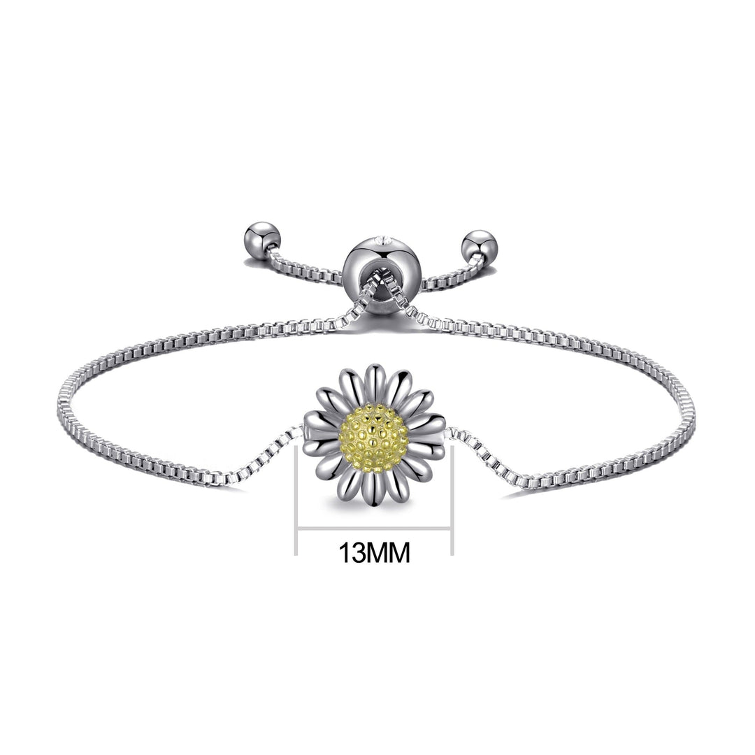 Daisy Friendship Bracelet Created with Zircondia® Crystals - Philip Jones Jewellery
