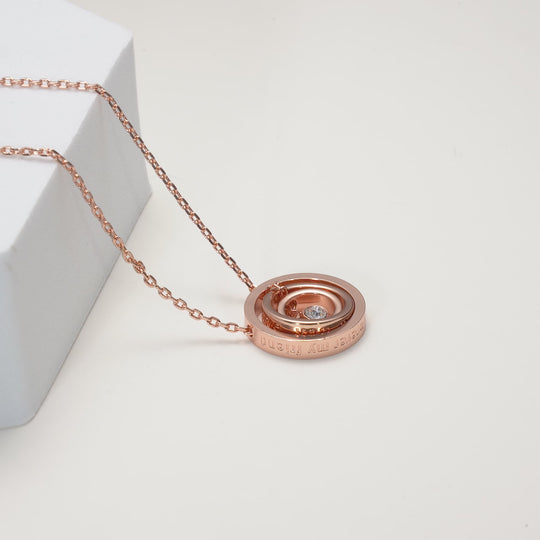 Rose Gold Plated Always My Mother Quote Necklace Created with Zircondia® Crystals Video
