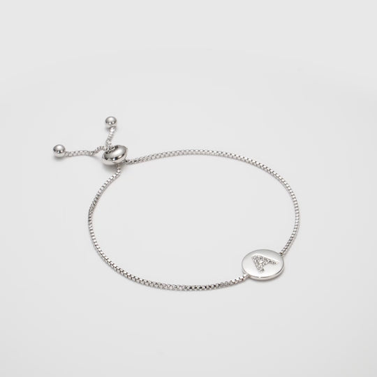 Initial Friendship Bracelet Letter A Created with Zircondia® Crystals Video