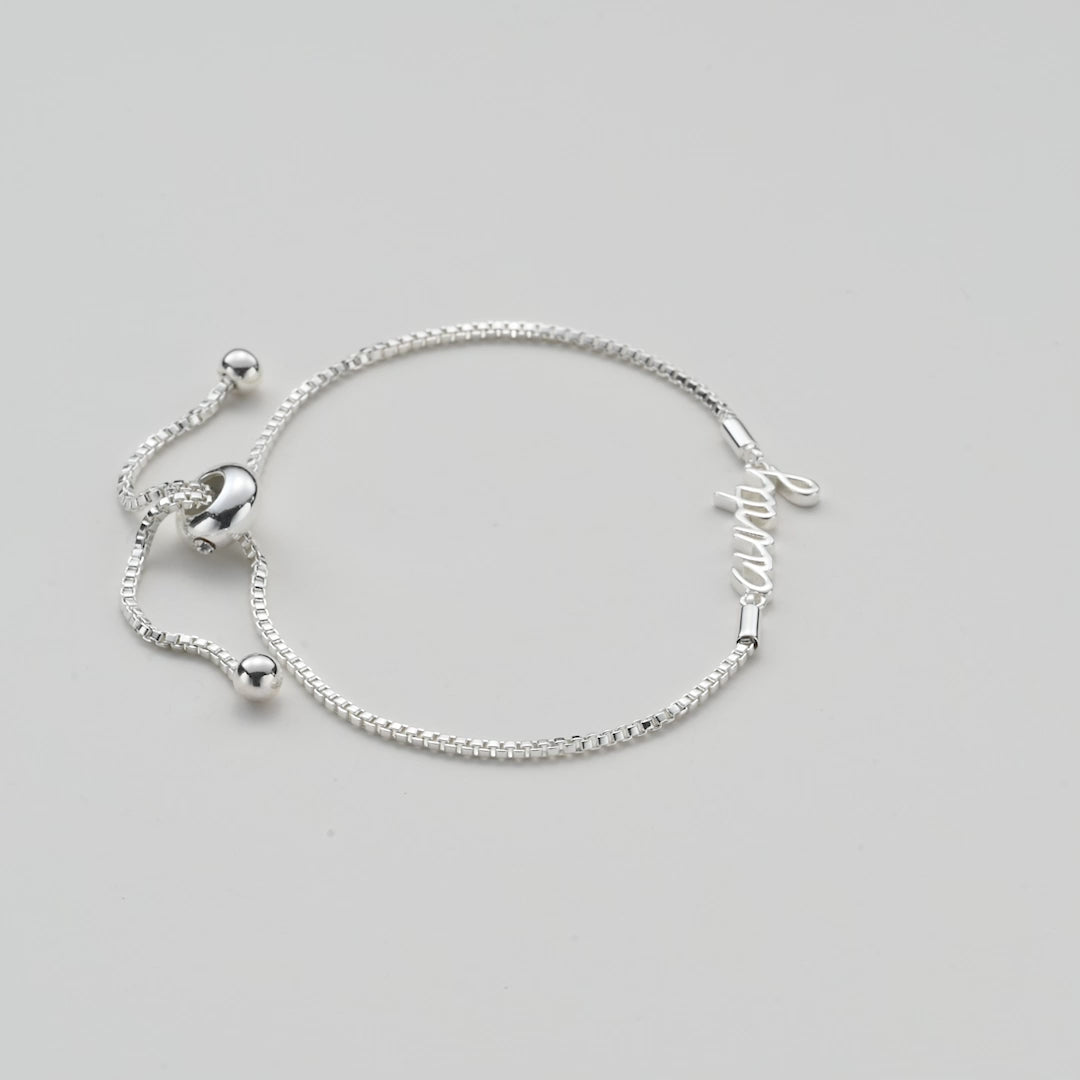 Silver Plated Aunty Bracelet Created with Zircondia® Crystals Video