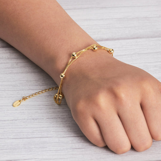Gold Plated Ball Bracelet - Philip Jones Jewellery