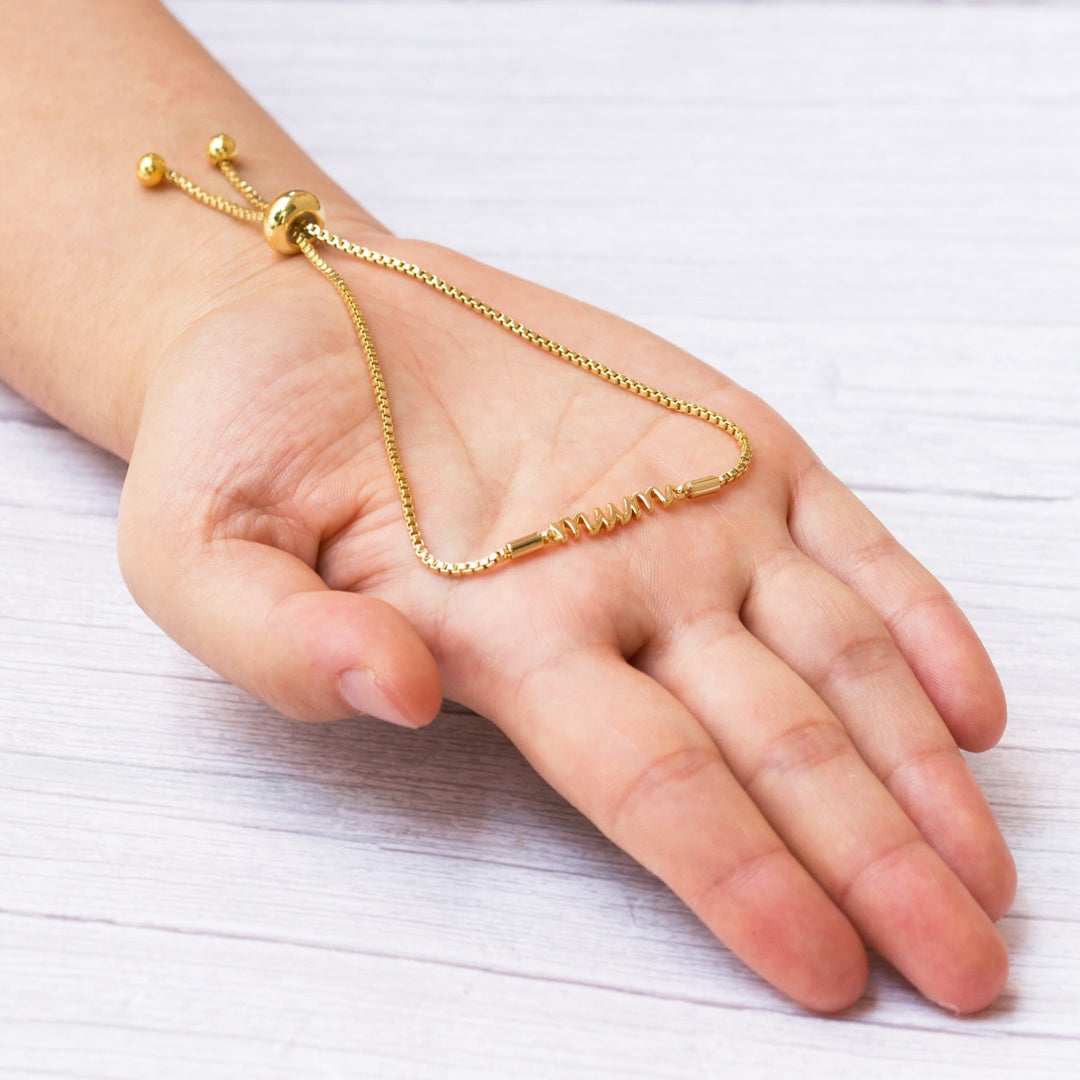 Gold Plated Mum Bracelet Created with Zircondia® Crystals - Philip Jones Jewellery