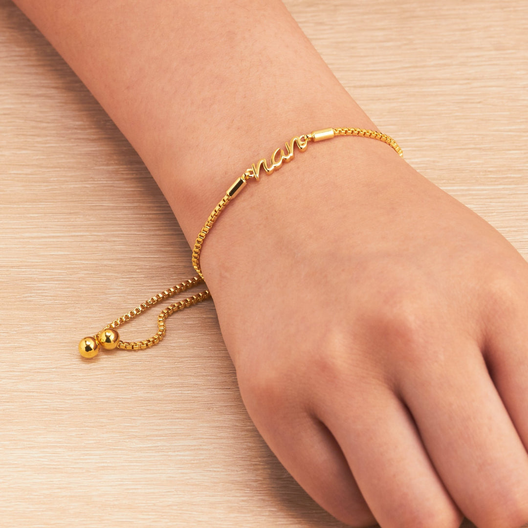 Gold Plated Nan Bracelet Created with Zircondia® Crystals - Philip Jones Jewellery