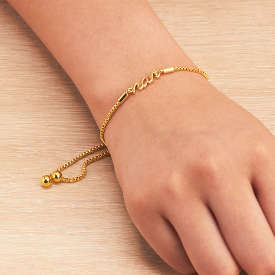 Gold Plated Nan Bracelet Created with Zircondia® Crystals - Philip Jones Jewellery