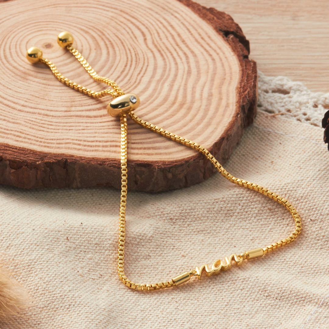 Gold Plated Nan Bracelet Created with Zircondia® Crystals - Philip Jones Jewellery