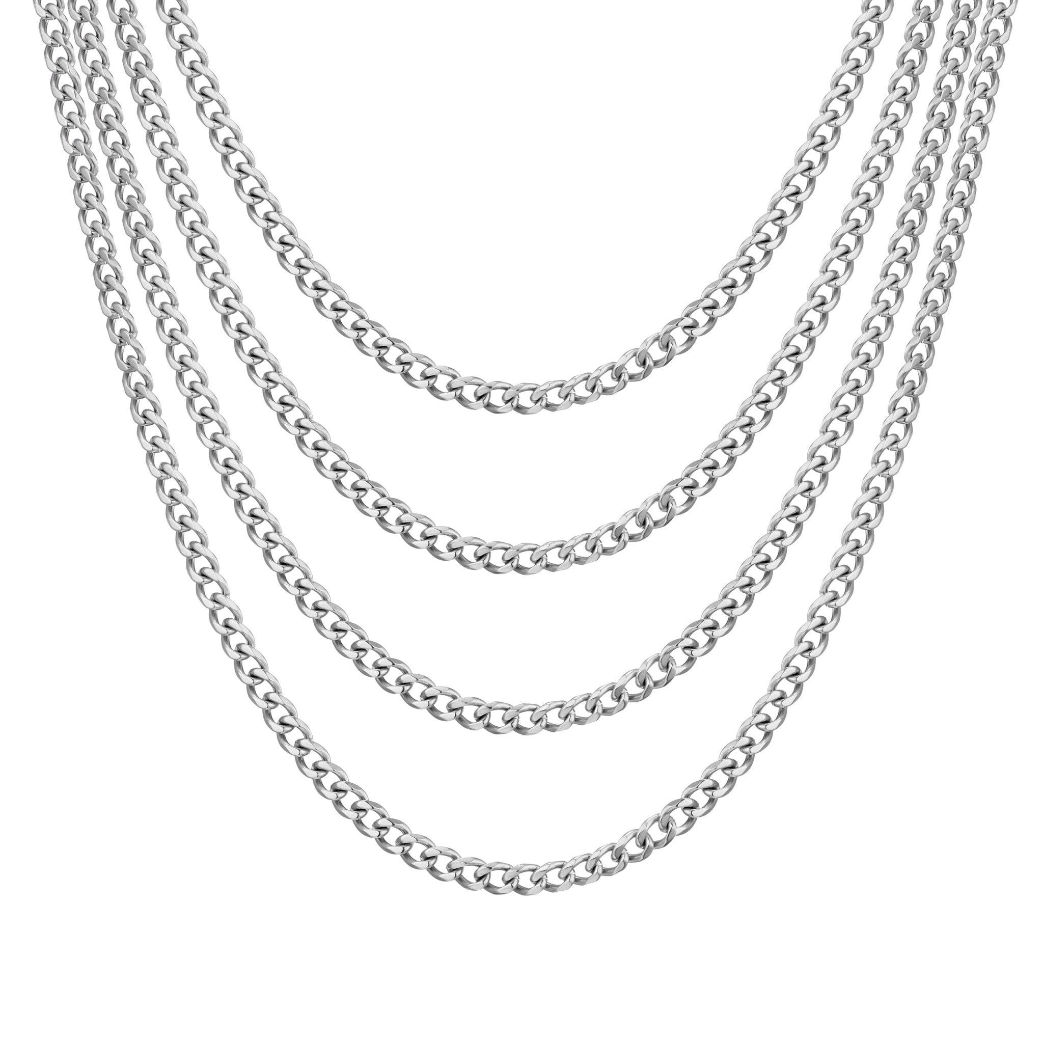 Men's 6mm Stainless Steel 18-24 Inch Cuban Curb Chain Necklace by