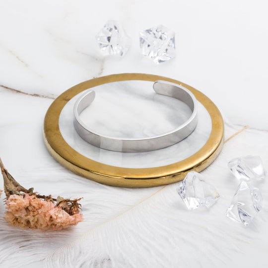 Men's Stainless Steel Cuff Bracelet - Philip Jones Jewellery