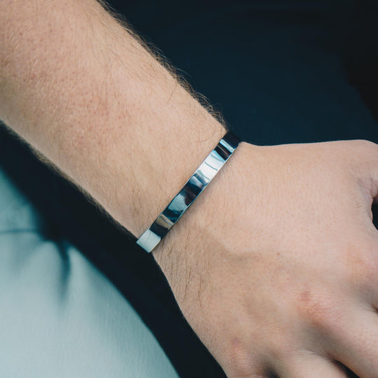 Men's Stainless Steel Cuff Bracelet - Philip Jones Jewellery