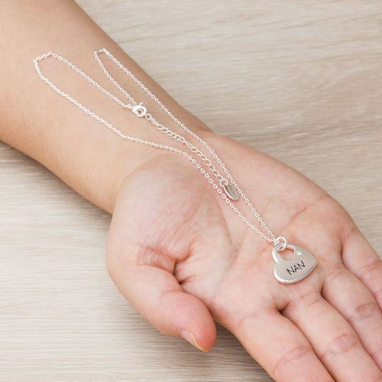 Nan Heart Necklace Created with Zircondia® Crystals - Philip Jones Jewellery