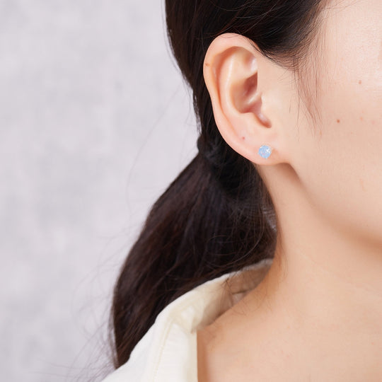 Pack of Three Opal Earrings Created with Zircondia® Crystals - Philip Jones Jewellery