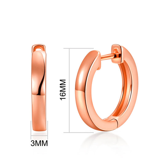 Rose Gold Plated Hoop Earrings - Philip Jones Jewellery