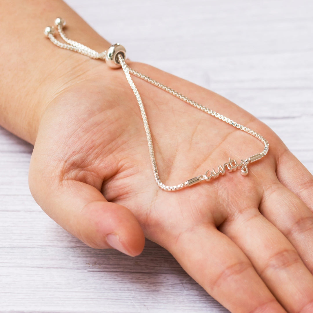 Silver Plated Aunty Bracelet Created with Zircondia® Crystals - Philip Jones Jewellery