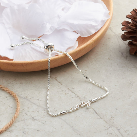 Silver Plated Aunty Bracelet Created with Zircondia® Crystals - Philip Jones Jewellery