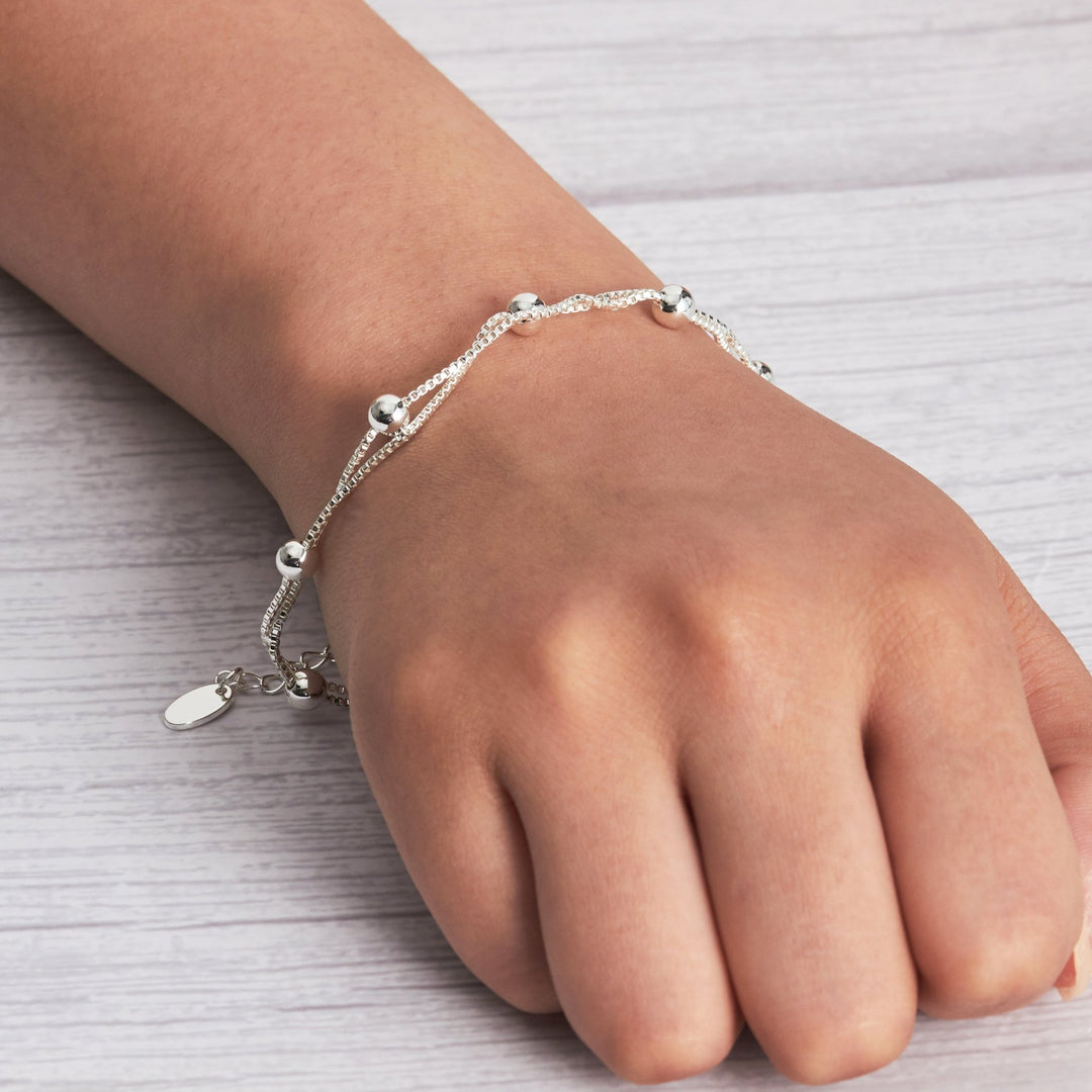 Silver Plated Ball Bracelet - Philip Jones Jewellery
