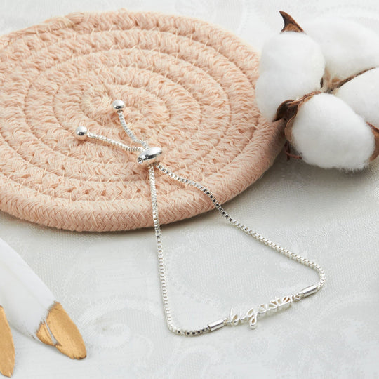 Silver Plated Big Sister Bracelet Created with Zircondia® Crystals - Philip Jones Jewellery