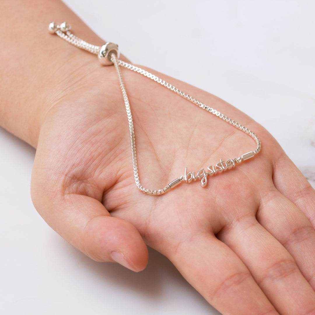 Silver Plated Big Sister Bracelet Created with Zircondia® Crystals - Philip Jones Jewellery