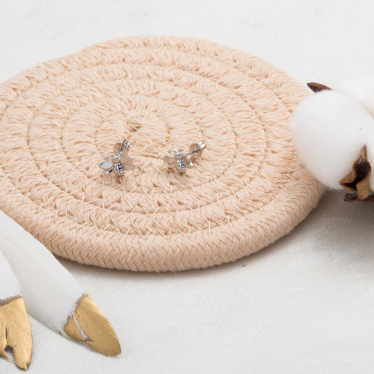 Silver Plated Bumble Bee Earrings - Philip Jones Jewellery