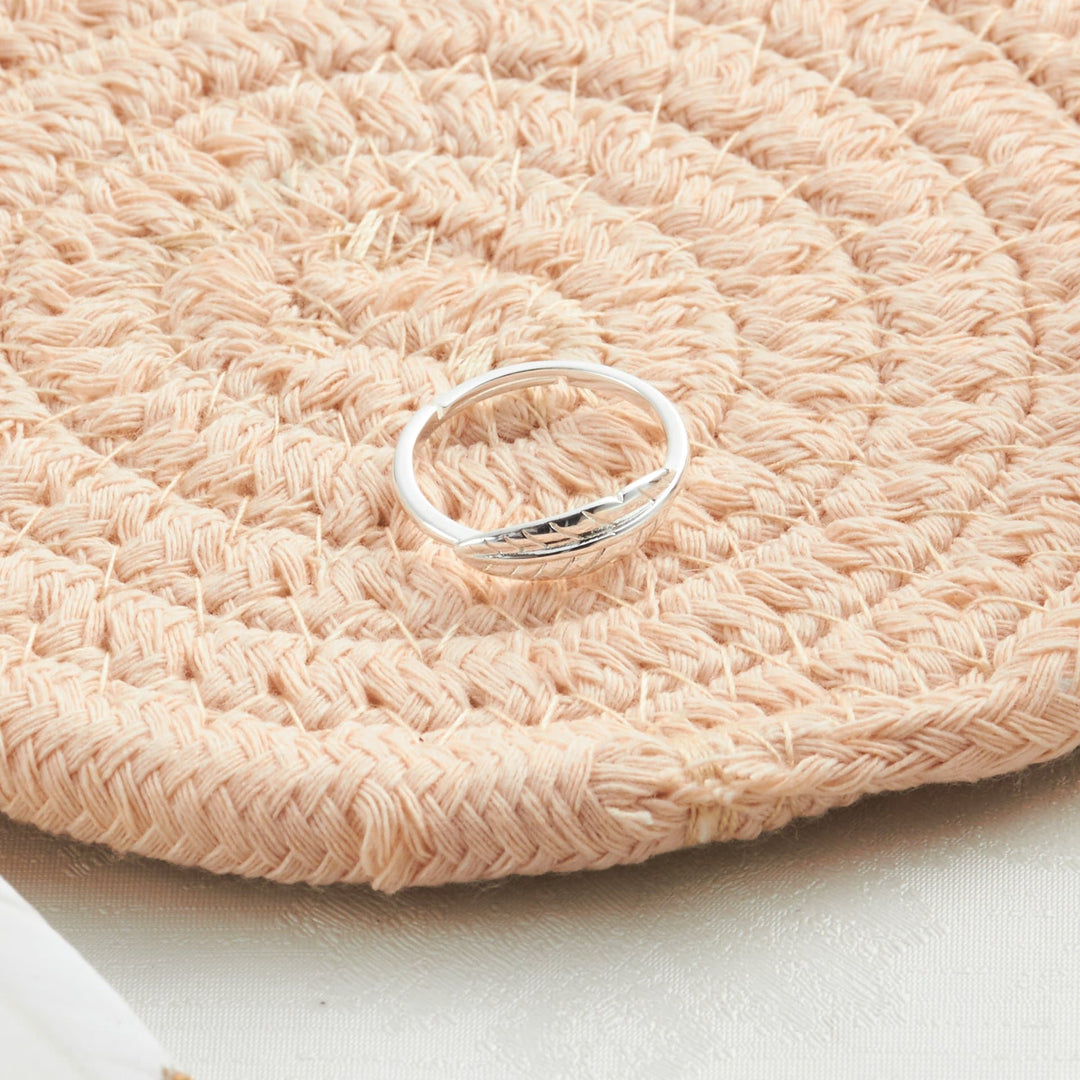Silver Plated Feather Ring - Philip Jones Jewellery