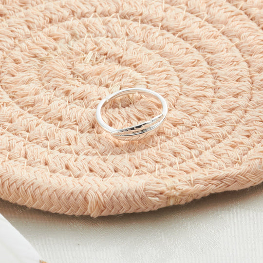 Silver Plated Feather Ring - Philip Jones Jewellery