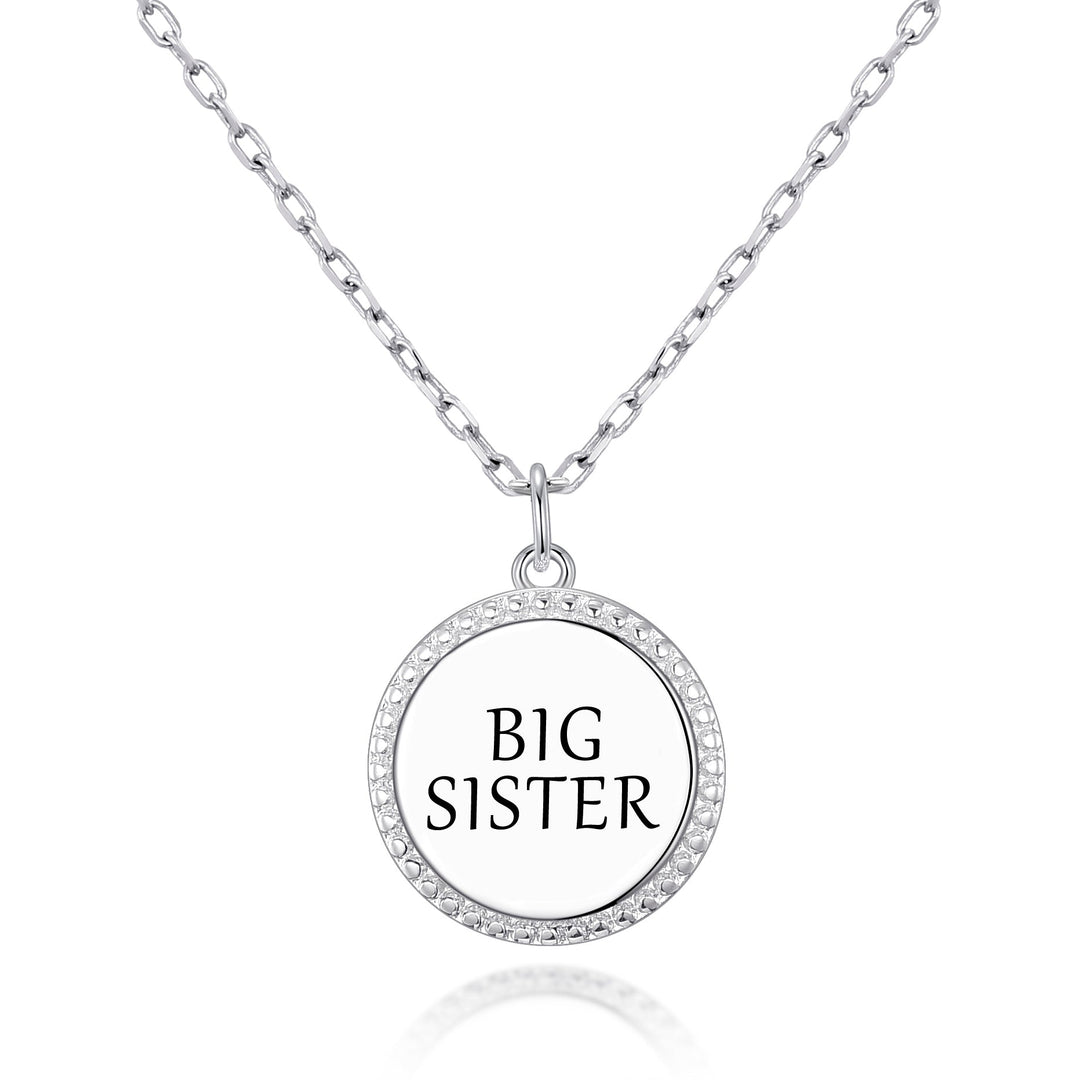Silver Plated Filigree Disc Big Sister Necklace - Philip Jones Jewellery