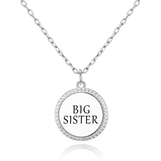 Silver Plated Filigree Disc Big Sister Necklace - Philip Jones Jewellery