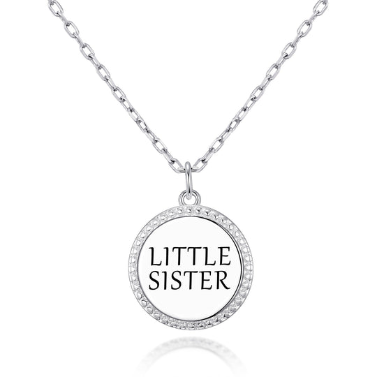 Silver Plated Filigree Disc Little Sister Necklace - Philip Jones Jewellery