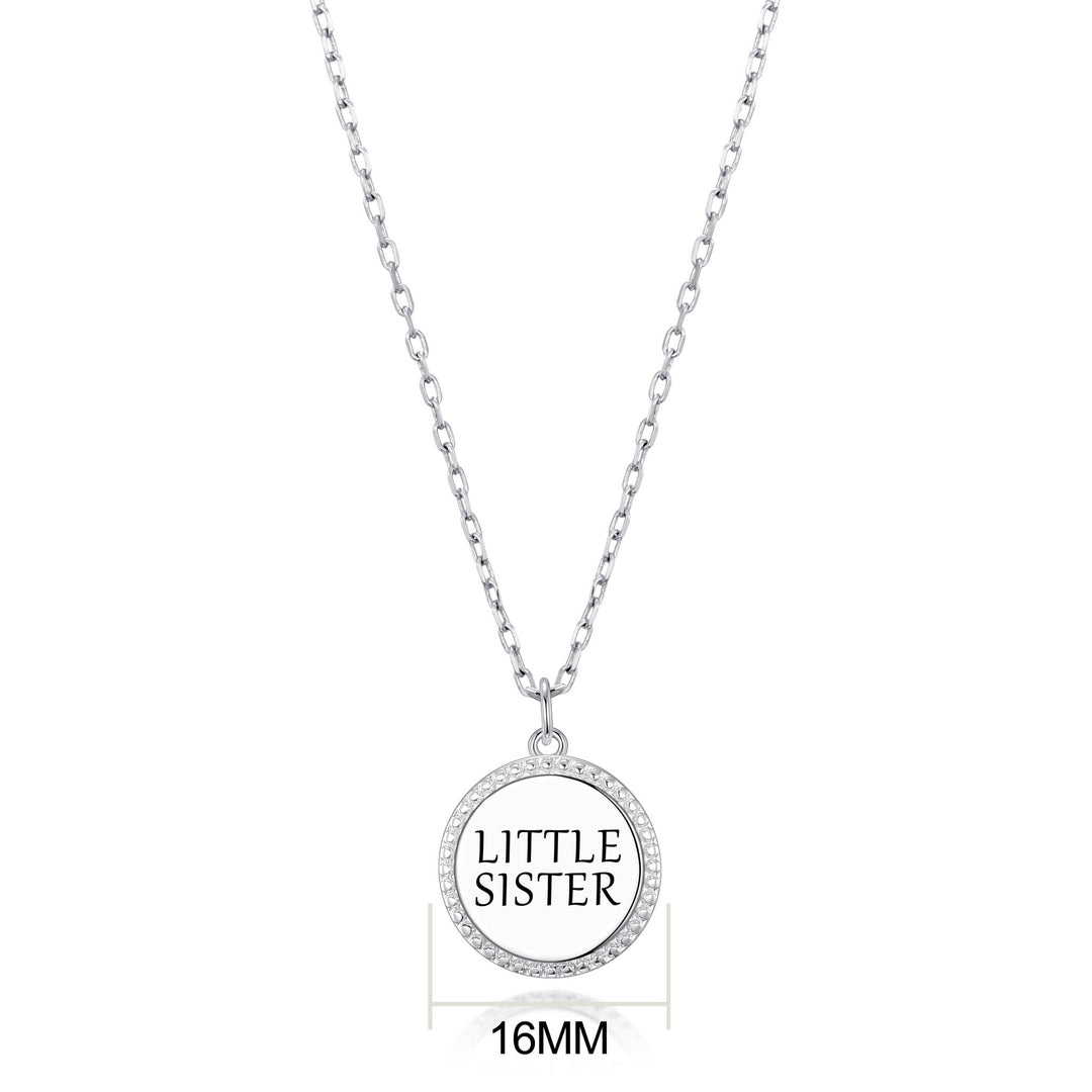 Silver Plated Filigree Disc Little Sister Necklace - Philip Jones Jewellery
