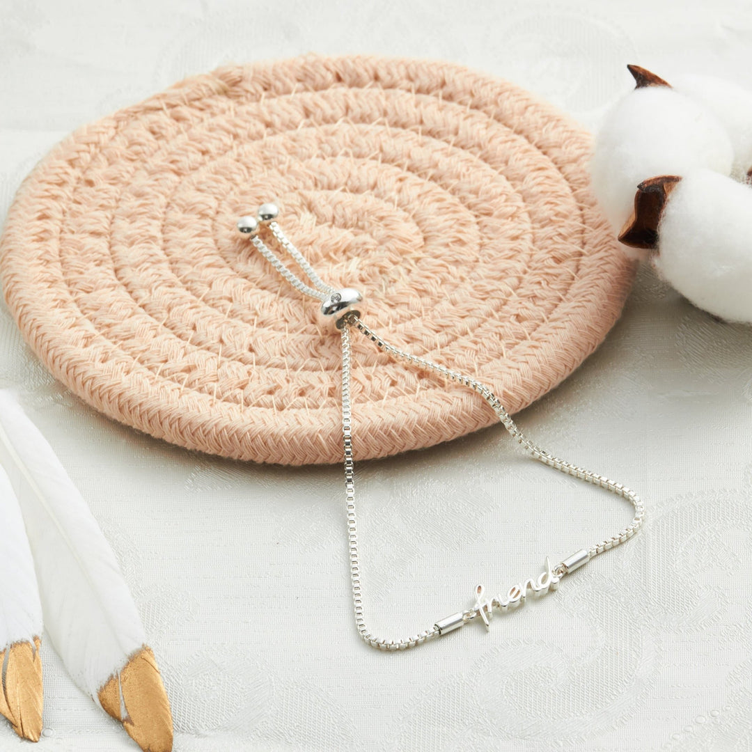 Silver Plated Friend Bracelet Created with Zircondia® Crystals - Philip Jones Jewellery