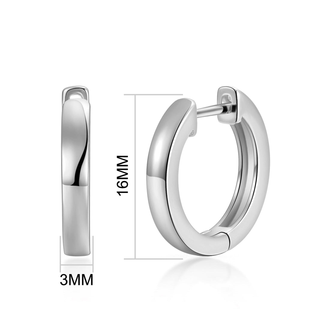 Silver Plated Hoop Earrings - Philip Jones Jewellery