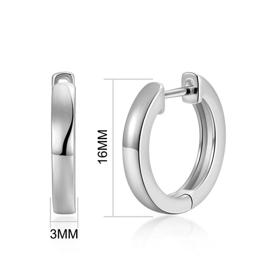 Silver Plated Hoop Earrings - Philip Jones Jewellery