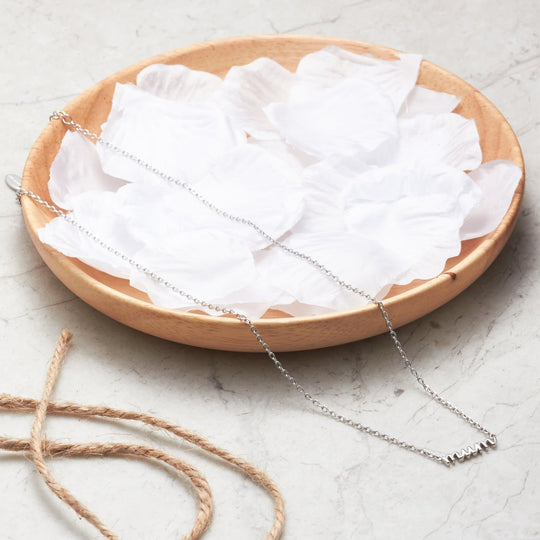 Silver Plated Mum Necklace - Philip Jones Jewellery