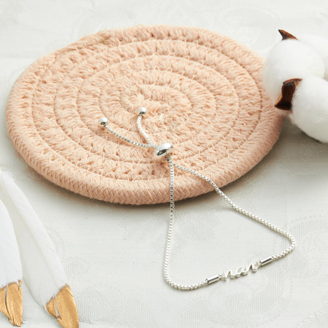 Silver Plated Nan Bracelet Created with Zircondia® Crystals - Philip Jones Jewellery