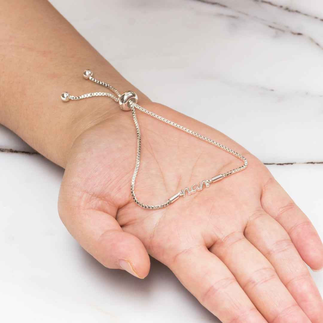 Silver Plated Nan Bracelet Created with Zircondia® Crystals - Philip Jones Jewellery