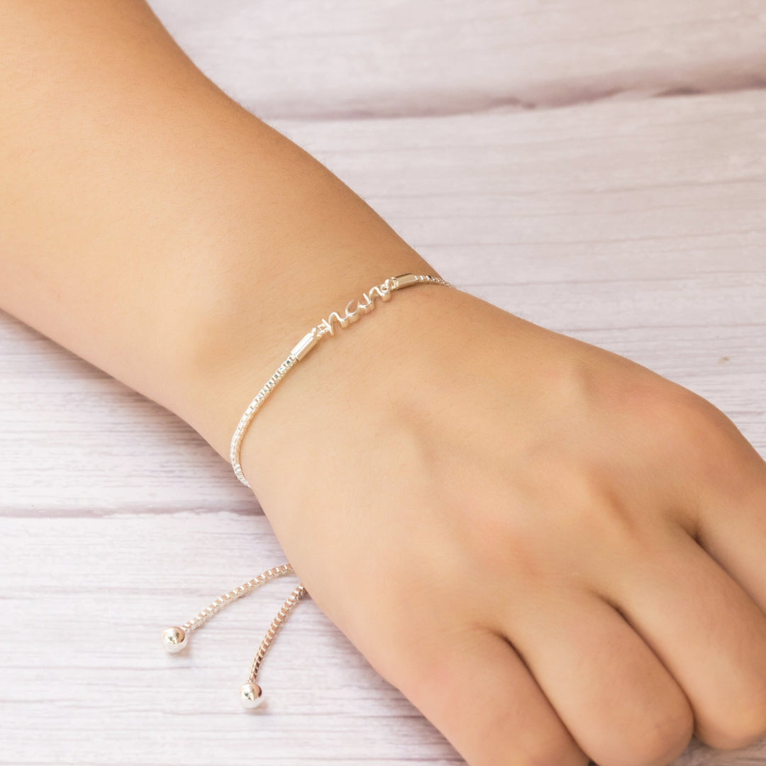 Silver Plated Nan Bracelet Created with Zircondia® Crystals - Philip Jones Jewellery