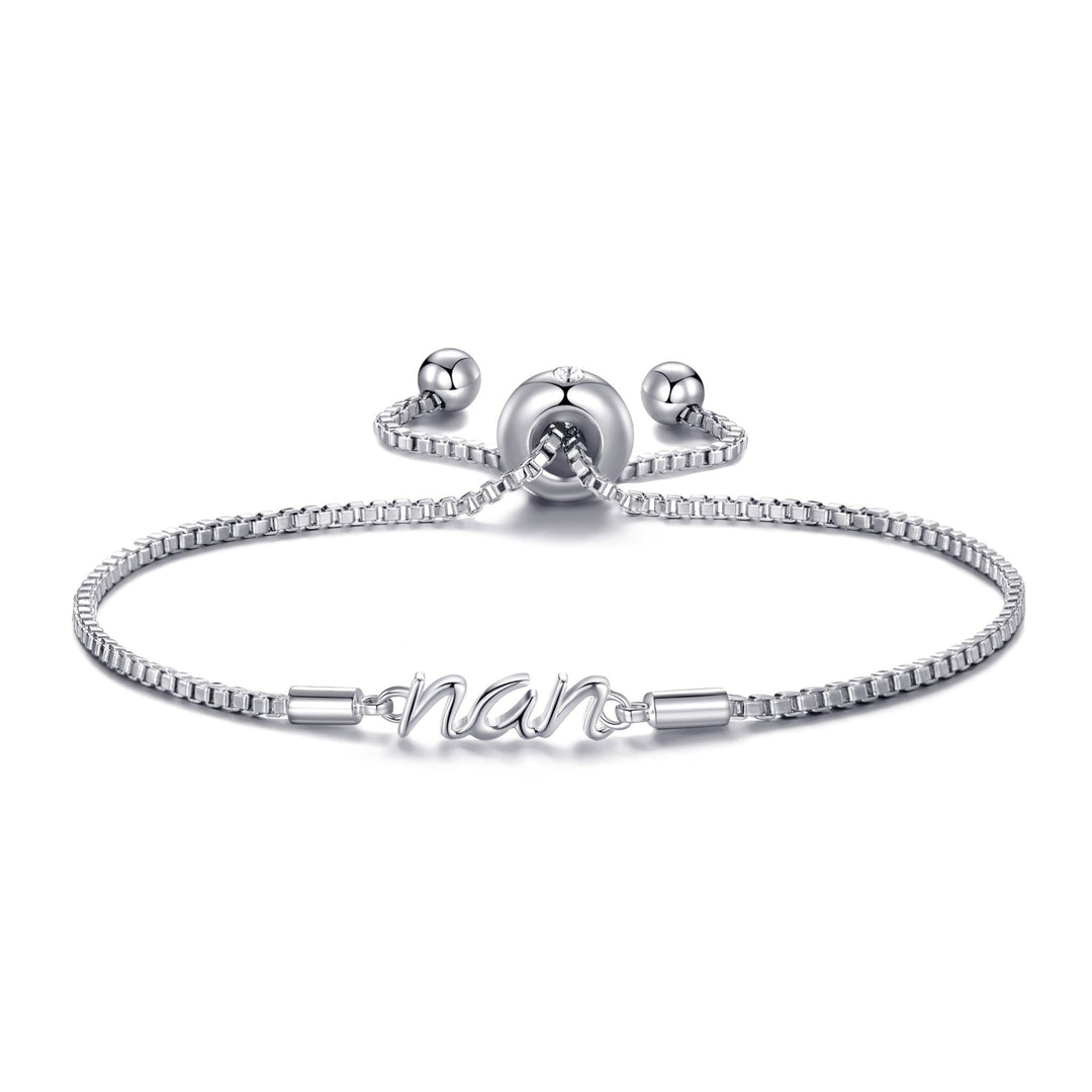 Silver Plated Nan Bracelet Created with Zircondia® Crystals - Philip Jones Jewellery