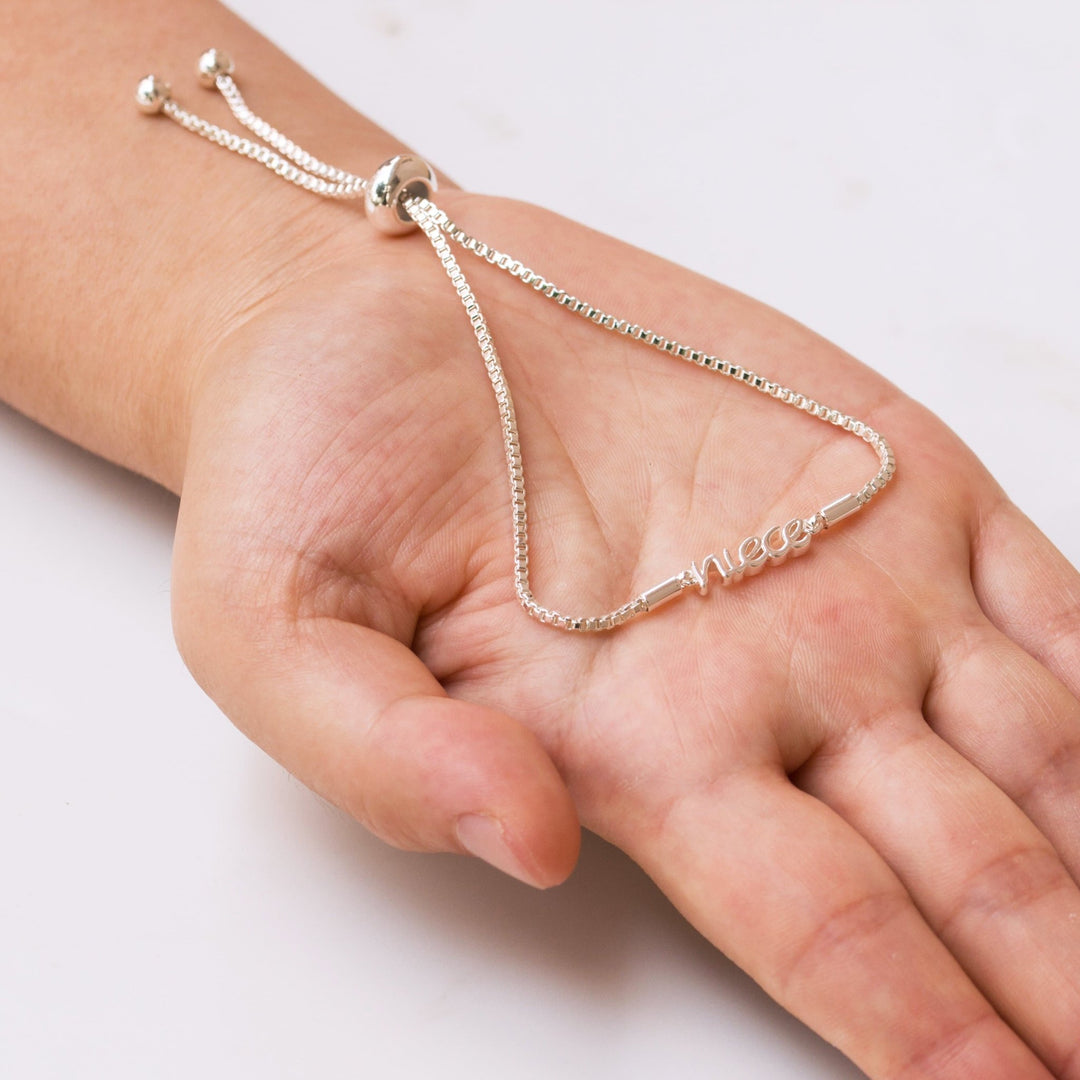 Silver Plated Niece Bracelet Created with Zircondia® Crystals - Philip Jones Jewellery