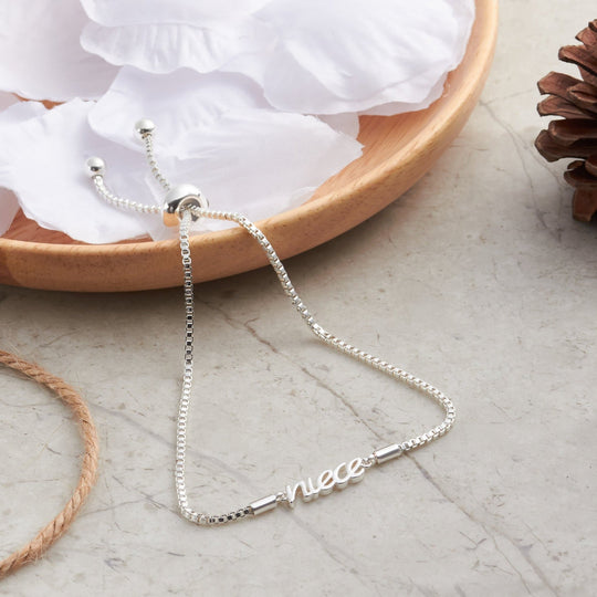 Silver Plated Niece Bracelet Created with Zircondia® Crystals - Philip Jones Jewellery