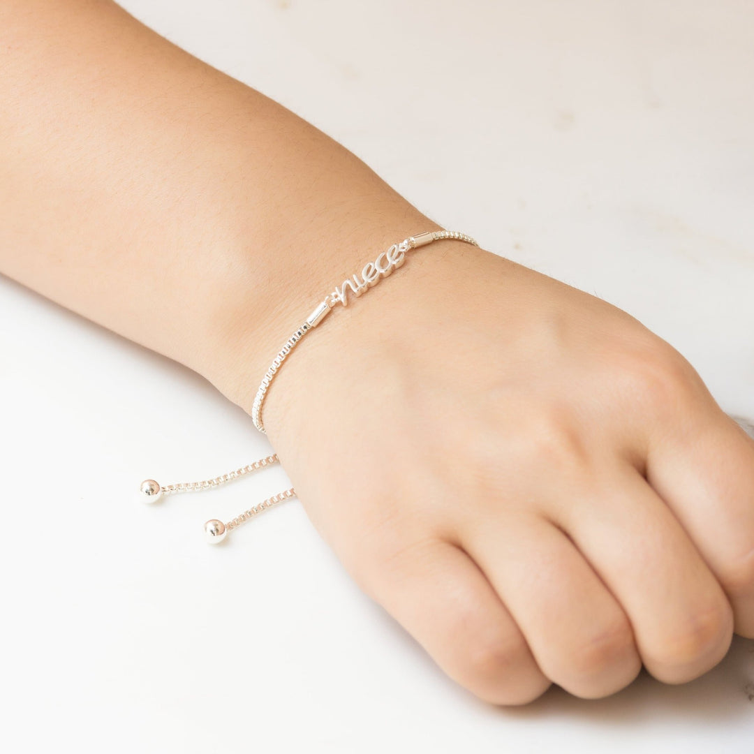 Silver Plated Niece Bracelet Created with Zircondia® Crystals - Philip Jones Jewellery