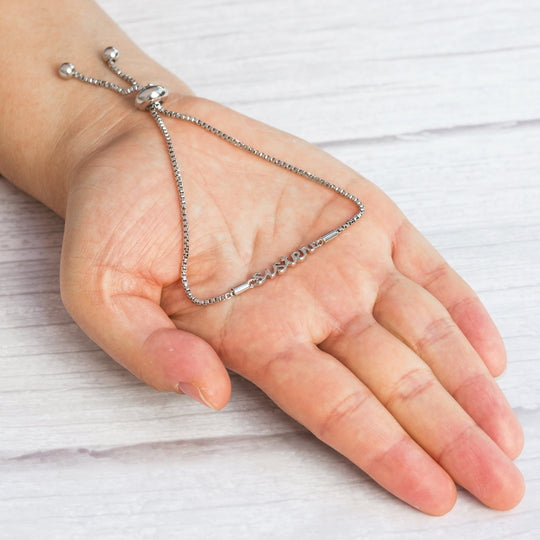 Silver Plated Sister Bracelet Created with Zircondia® Crystals - Philip Jones Jewellery