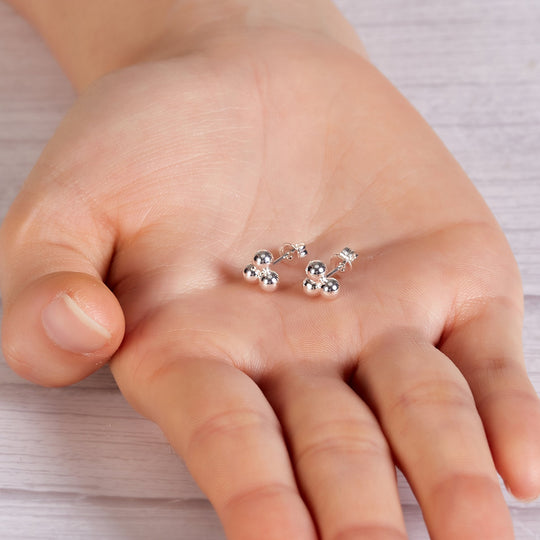 Silver Plated Trinity Earrings - Philip Jones Jewellery