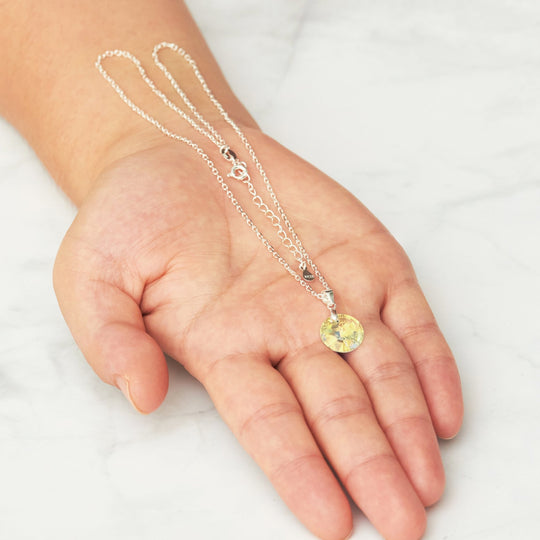 Sterling Silver Aurora Borealis Set Created with Zircondia® Crystals - Philip Jones Jewellery