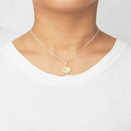 Sterling Silver Aurora Borealis Set Created with Zircondia® Crystals - Philip Jones Jewellery