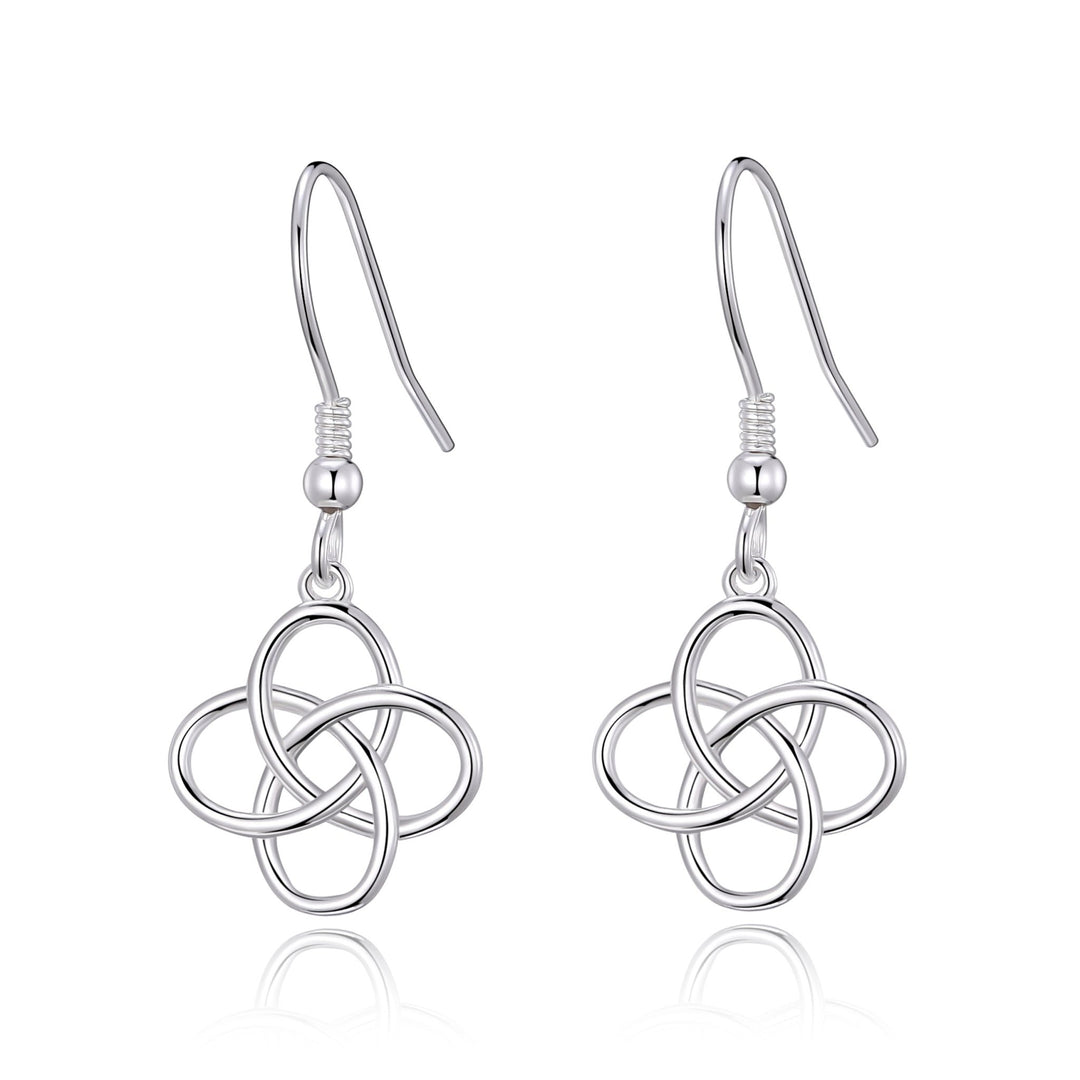 Sterling Silver Celtic Dangle Earrings - Philip Jones Jewellery