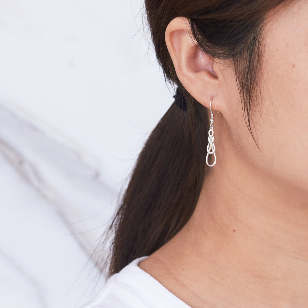 Sterling Silver Celtic Knot Earrings - Philip Jones Jewellery