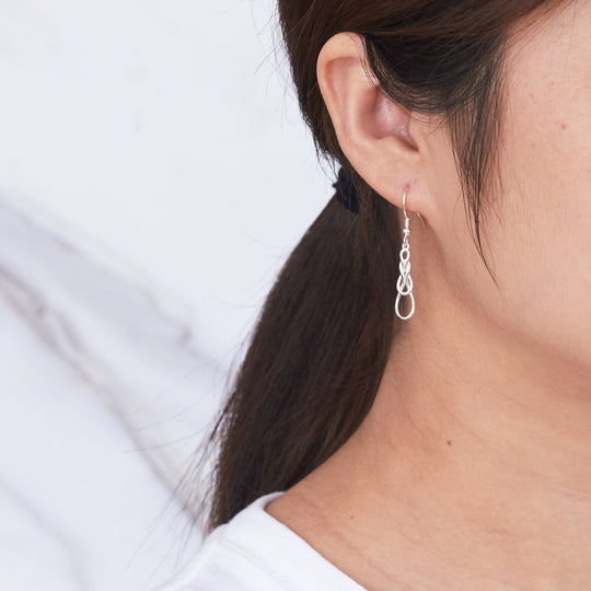 Sterling Silver Celtic Knot Earrings - Philip Jones Jewellery